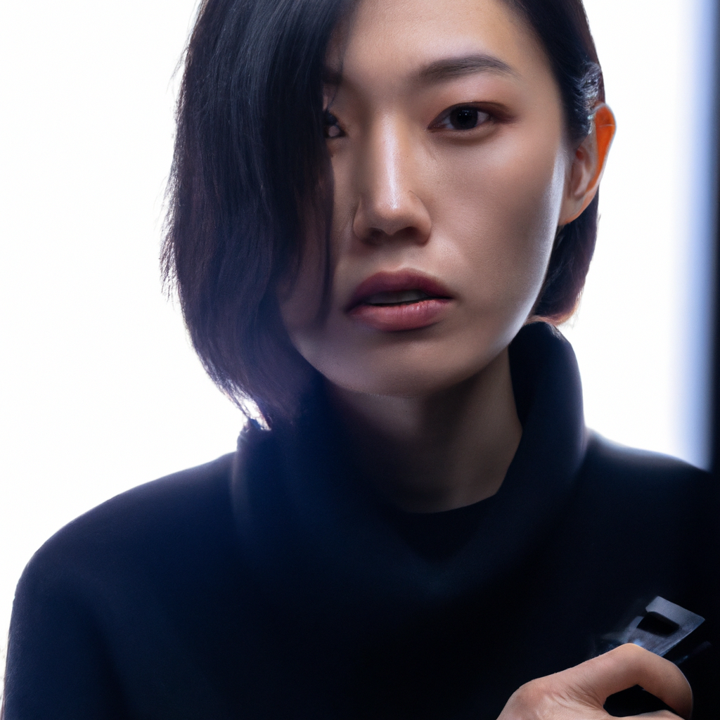 리드 포토그래퍼, 미니멀 스튜디오에서의 한국인 여성 포트레이트, 부드러운 키라이트